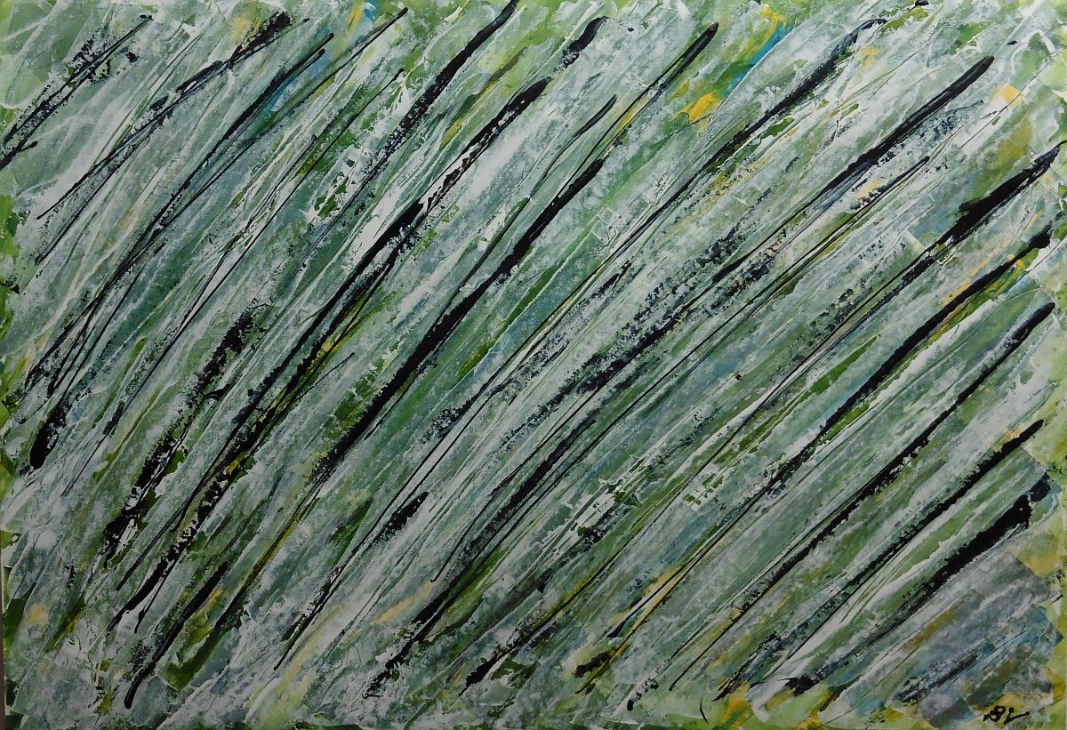 Lyrisch abstract – acryl op papier – 2016